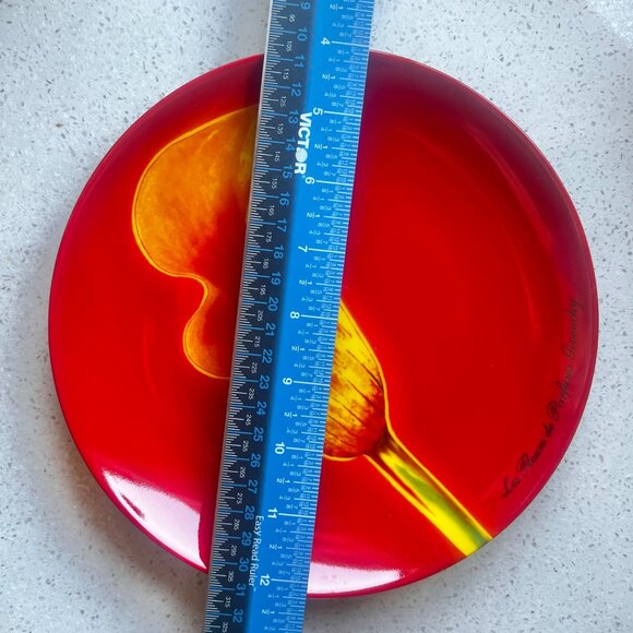 Signed Givenchy Les Fleurs De Parfums Red Calla Lily Decorative Plate 8.25" - Picture 5 of 7